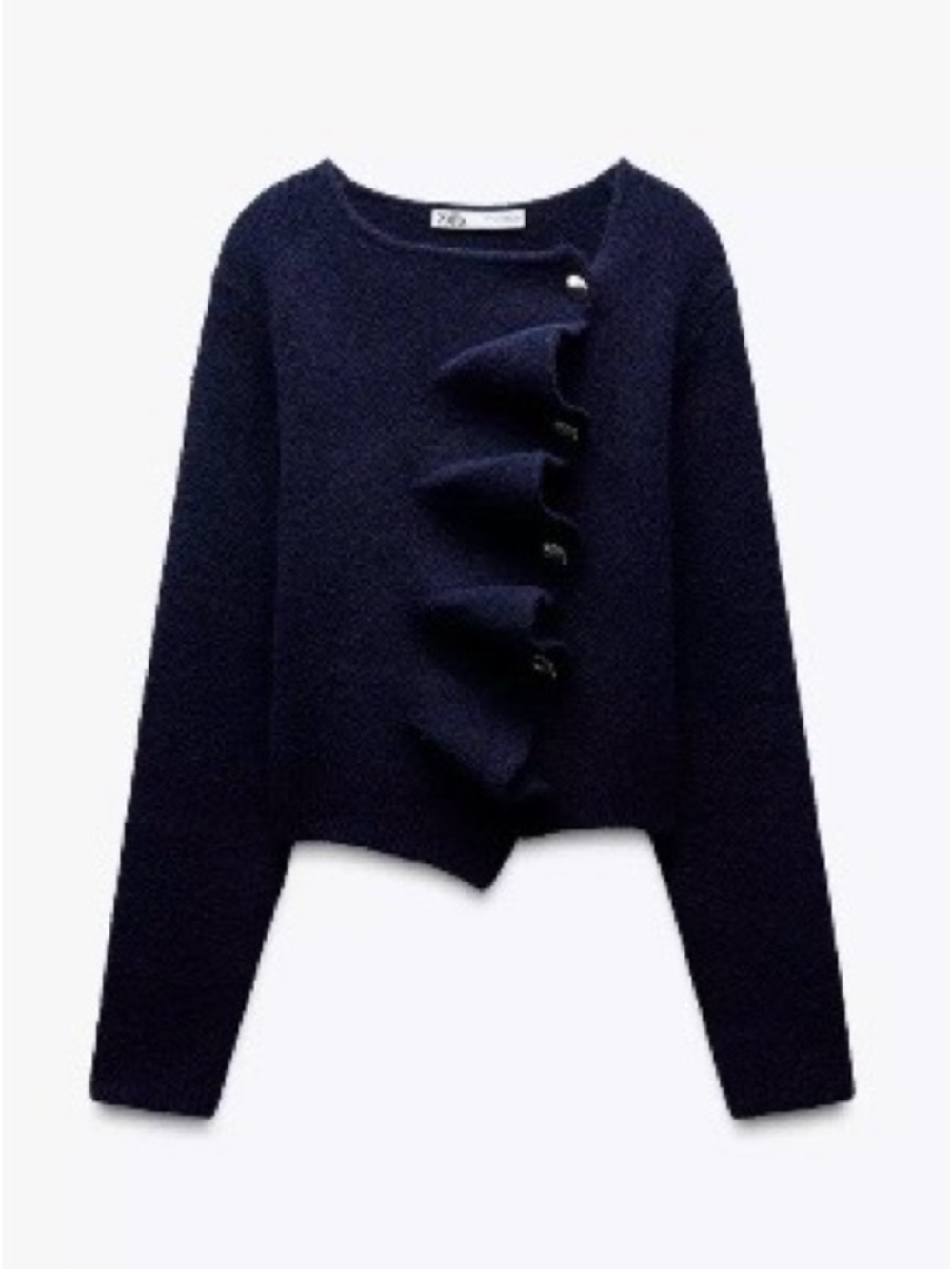 Zara womens Knit Cardigan - Navy Blue